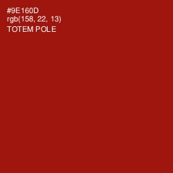 #9E160D - Totem Pole Color Image